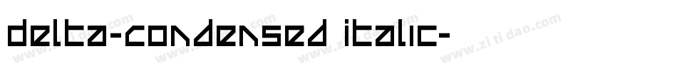 Delta-Condensed Italic字体转换